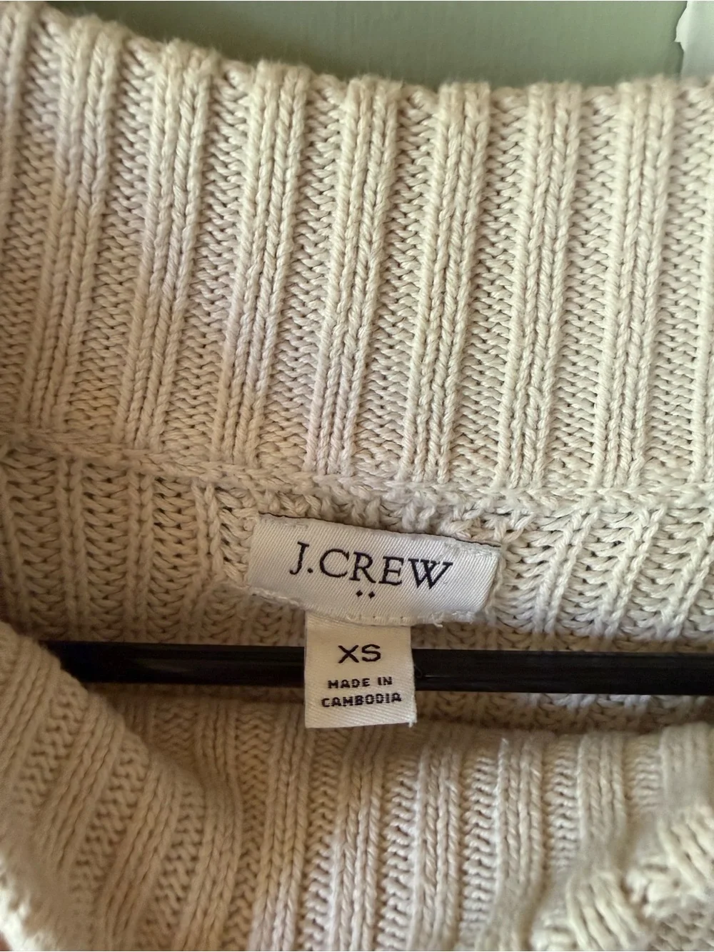 J. Crew 100% Cotton Ribbed Crewneck Sweater